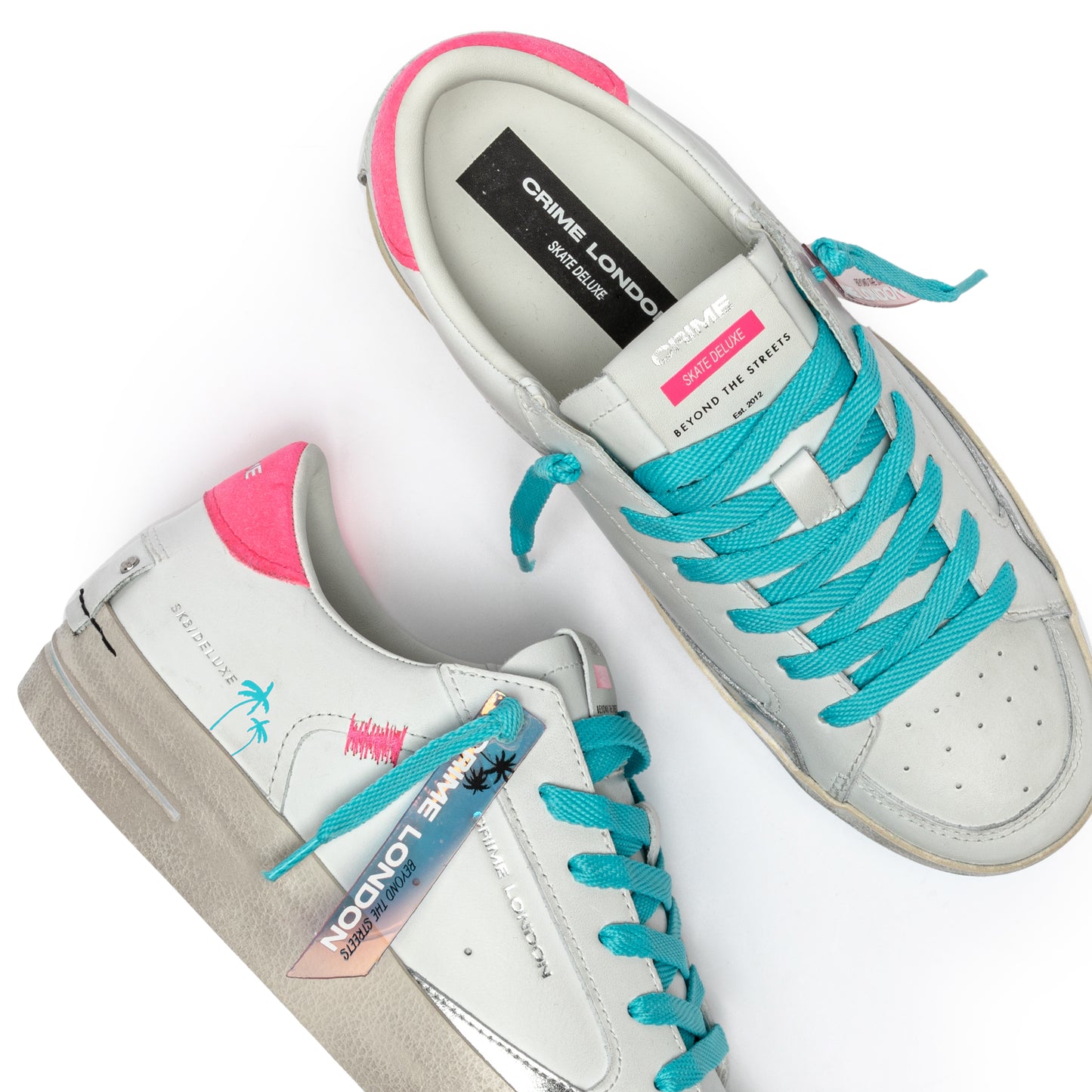 Crime London - SK8 DELUXE - 20108PP7.10 - Bianco/Rosa