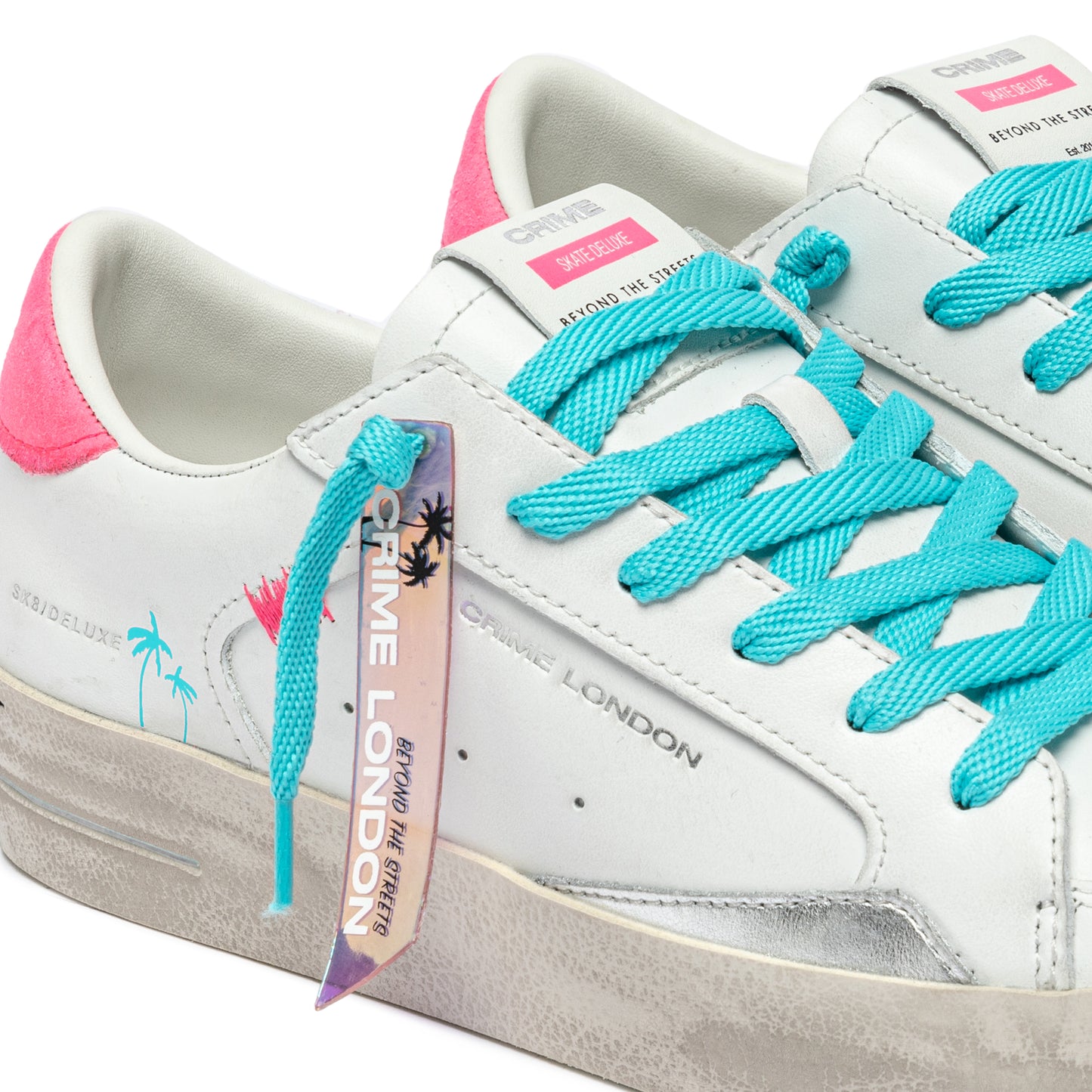 Crime London - SK8 DELUXE - 20108PP7.10 - Bianco/Rosa