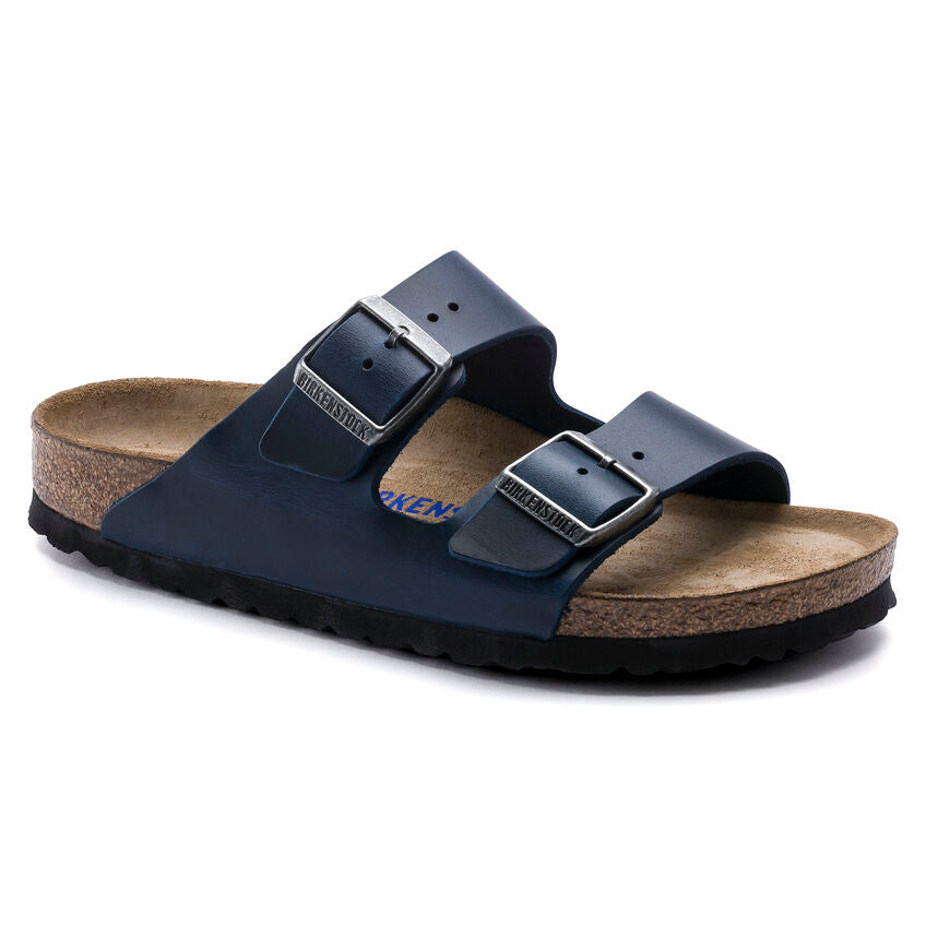 Birkenstock Arizona Blue - Pelle - Soft Footbed - 1013644 - Calzata Stretta