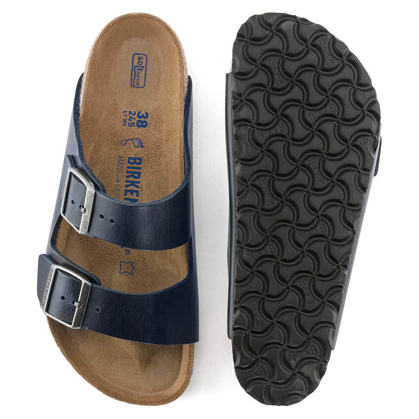 Birkenstock Arizona Blue - Pelle - Soft Footbed - 1013644 - Calzata Stretta