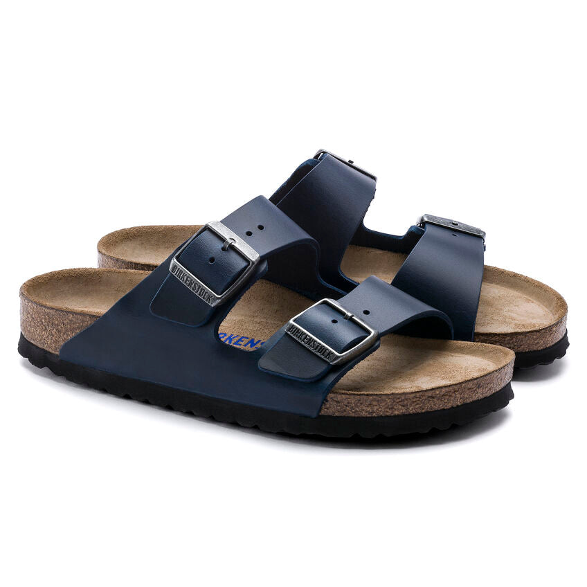 Birkenstock Arizona Blue - Pelle - Soft Footbed - 1013644 - Calzata Stretta