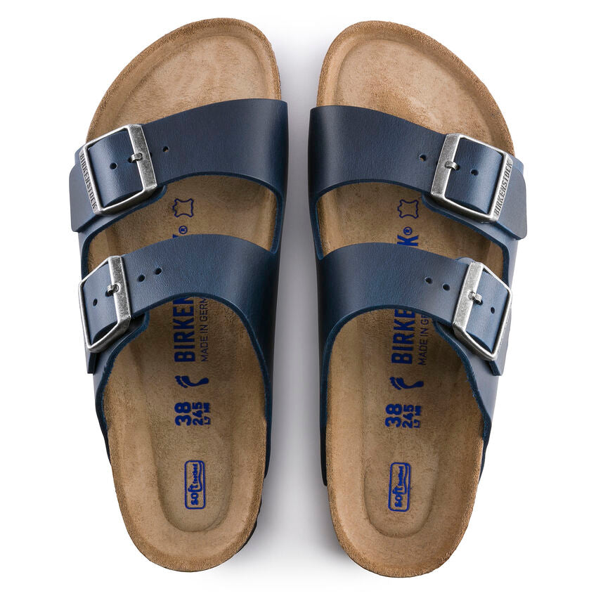 Birkenstock Arizona Blue - Pelle - Soft Footbed - 1013644 - Calzata Stretta