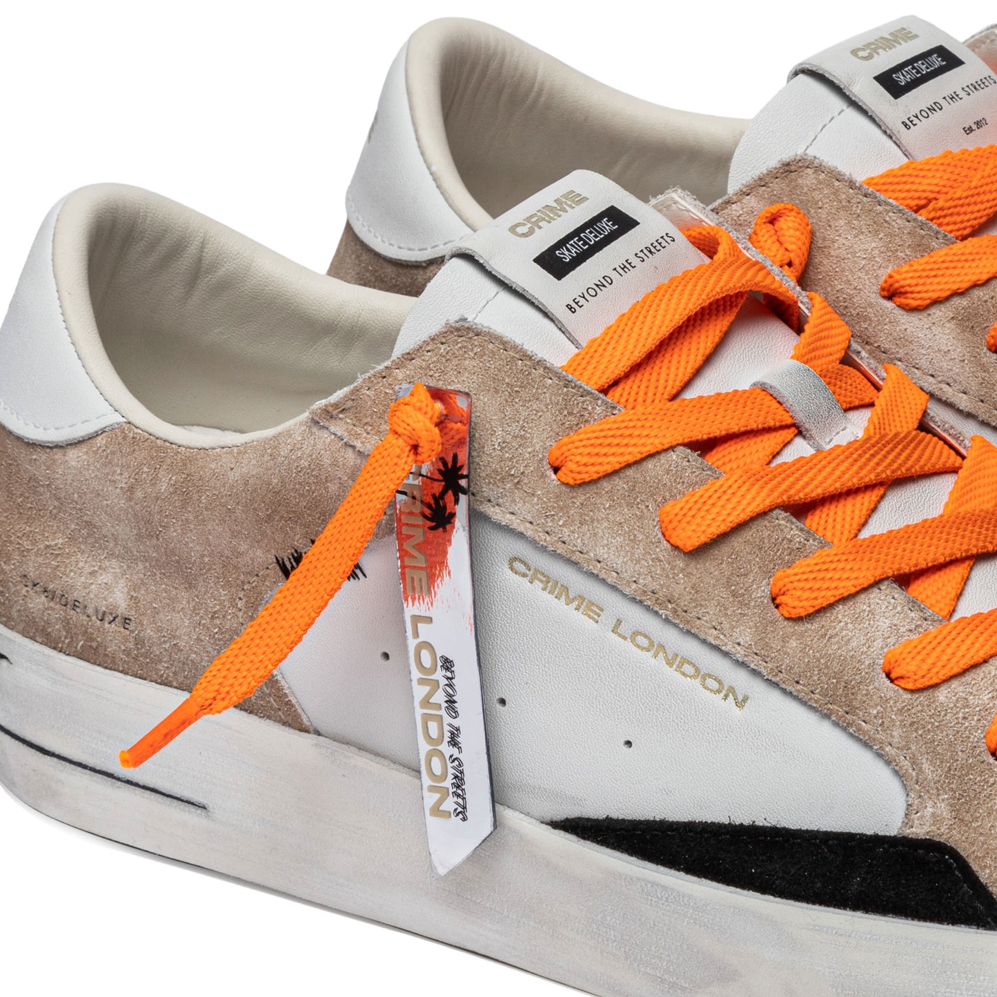 Crime London - SK8 DELUXE - 14104PP7.13 - Bianco/Beige