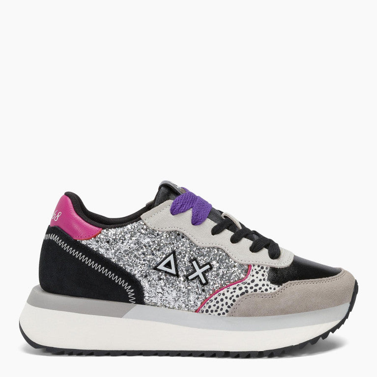 Sun68 Z45212 BIG ALLY GLITTER ARGENTO