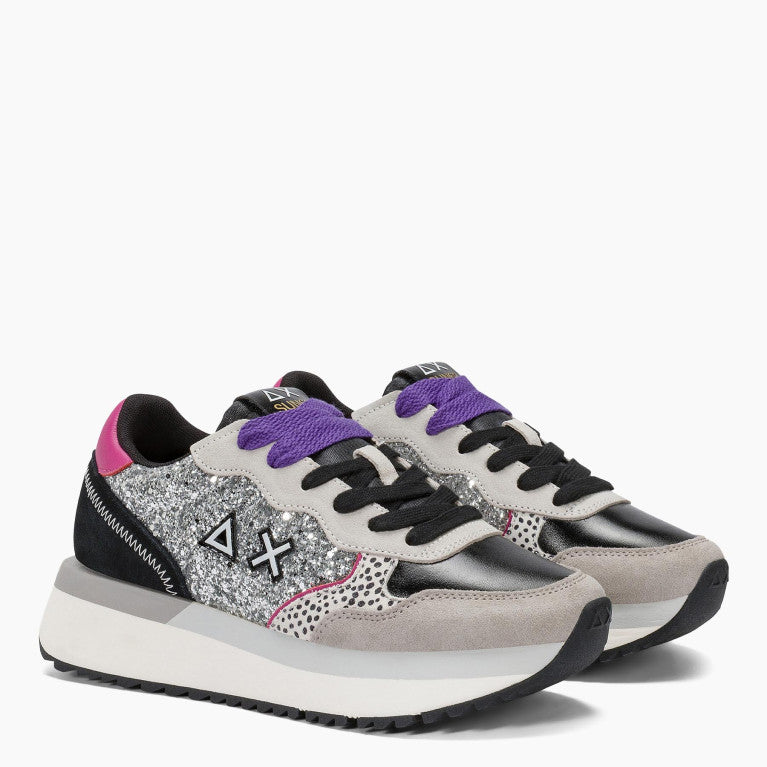 Sun68 Z45212 BIG ALLY GLITTER ARGENTO