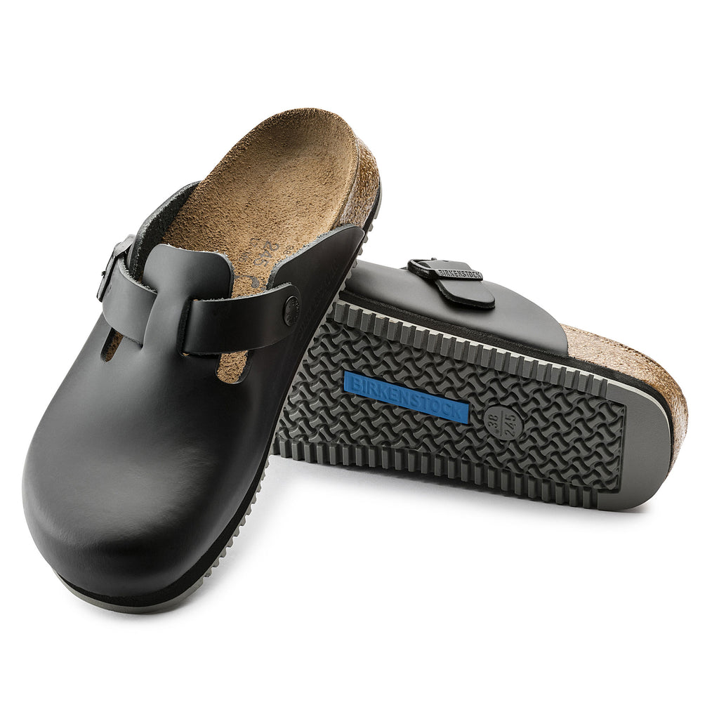 Birkenstock Boston SL Black - Pelle - 060196 - Calzata Stretta