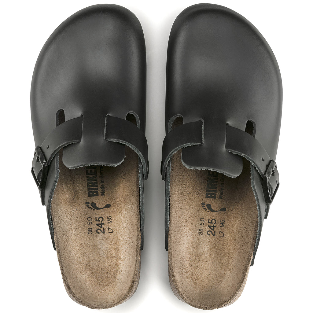 Birkenstock Boston SL Black - Pelle - 060196 - Calzata Stretta