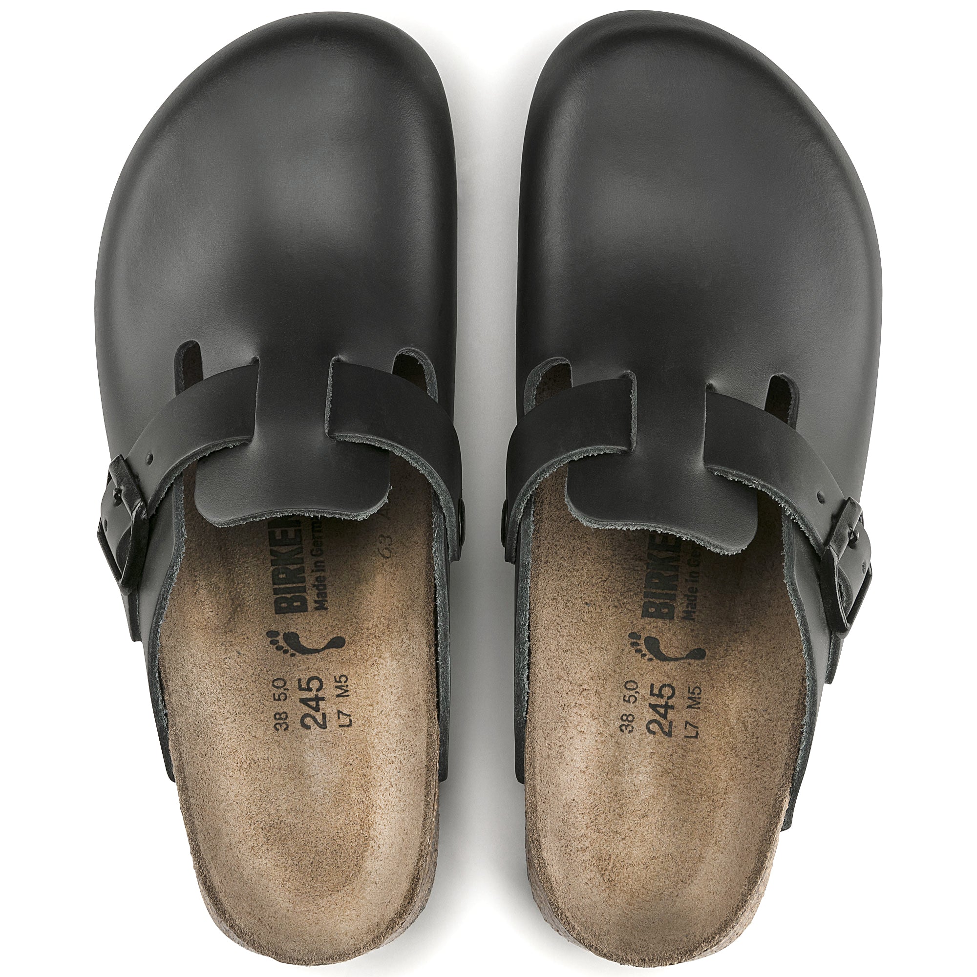 Birkenstock Boston SL Black - Pelle - 060196 - Calzata Stretta
