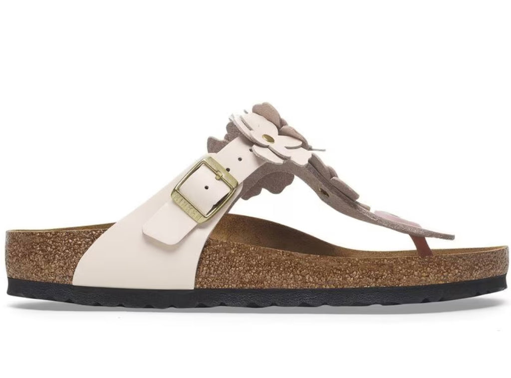 Birkenstock Gizeh Flowers Light Rose  - Natural Leather - 1029287 Calzata Normale