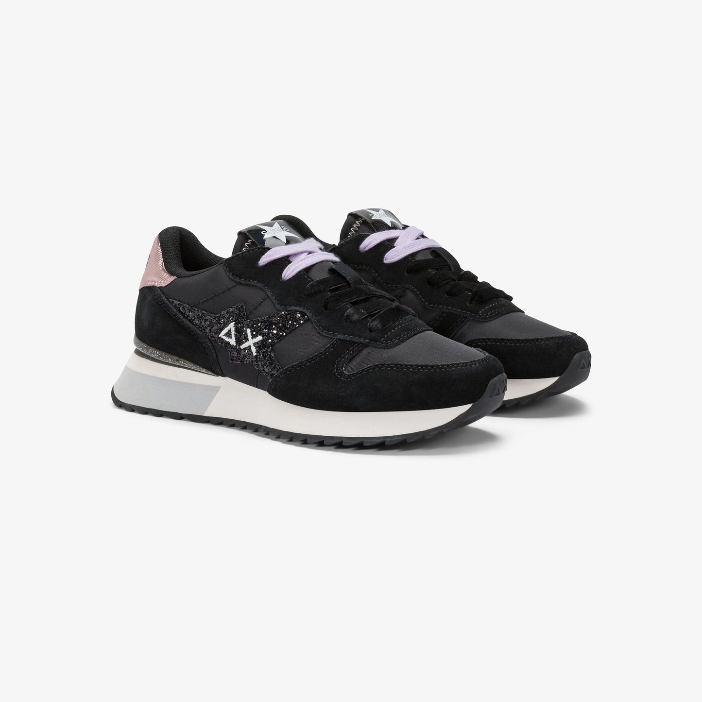 Sun68 Z45217 STARGIRL GLITTER LOGO NERO