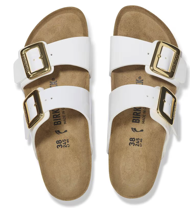 Birkenstock  Sydney CB White Vernice - Birko-Flor Patent - 1029438 - Calzata Stretta