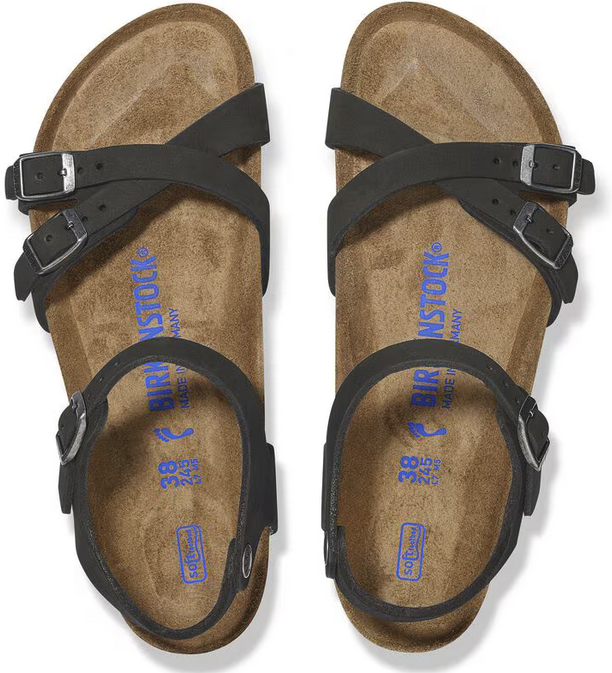 Birkenstock Kumba Black - Soft Footbed - Waxy Leather - 1029526 - Calzata Stretta