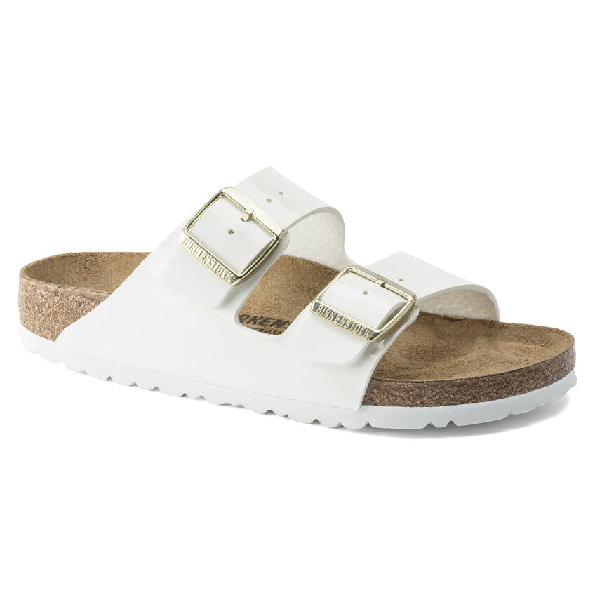 Birkenstock Arizona White Vernice - Birko-Flor Patent - 1005294 - Calzata Stretta