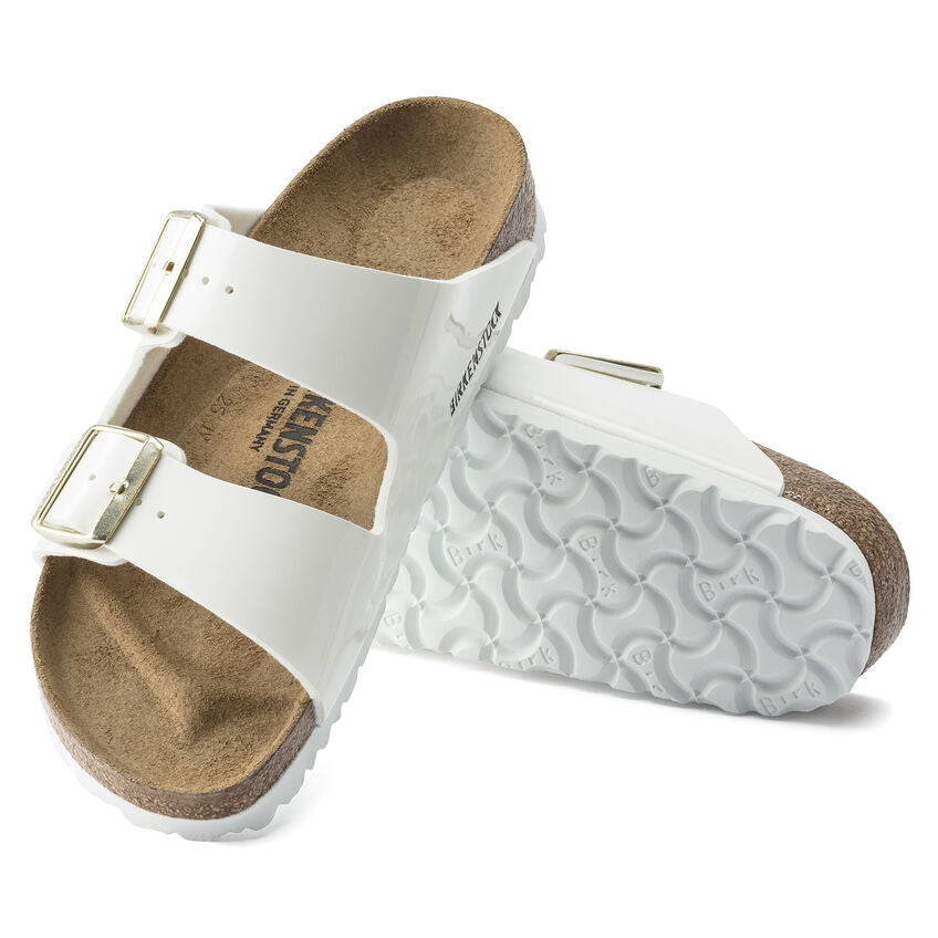 Birkenstock Arizona White Vernice - Birko-Flor Patent - 1005294 - Calzata Stretta