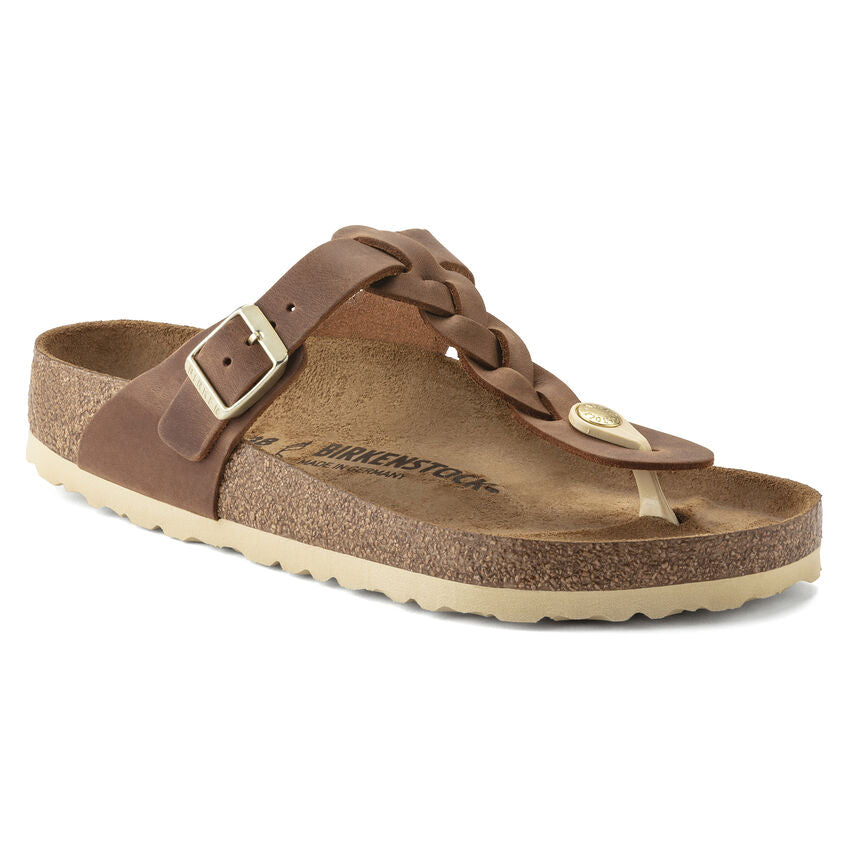 Birkenstock Gizeh Braided Cognac - Oiled Leather - 1021355 - Calzata Normale