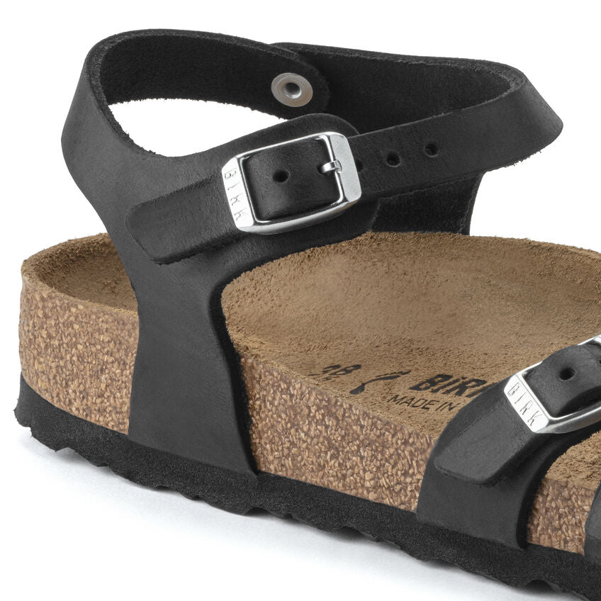 Birkenstock Kumba Black - Waxy Leather - 1021487 - Calzata Stretta