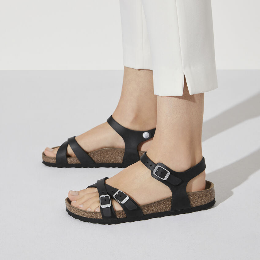 Birkenstock Kumba Black - Waxy Leather - 1021487 - Calzata Stretta