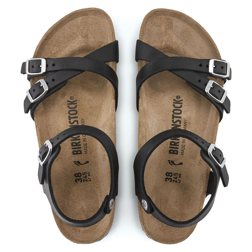 Birkenstock Kumba Black - Waxy Leather - 1021487 - Calzata Stretta
