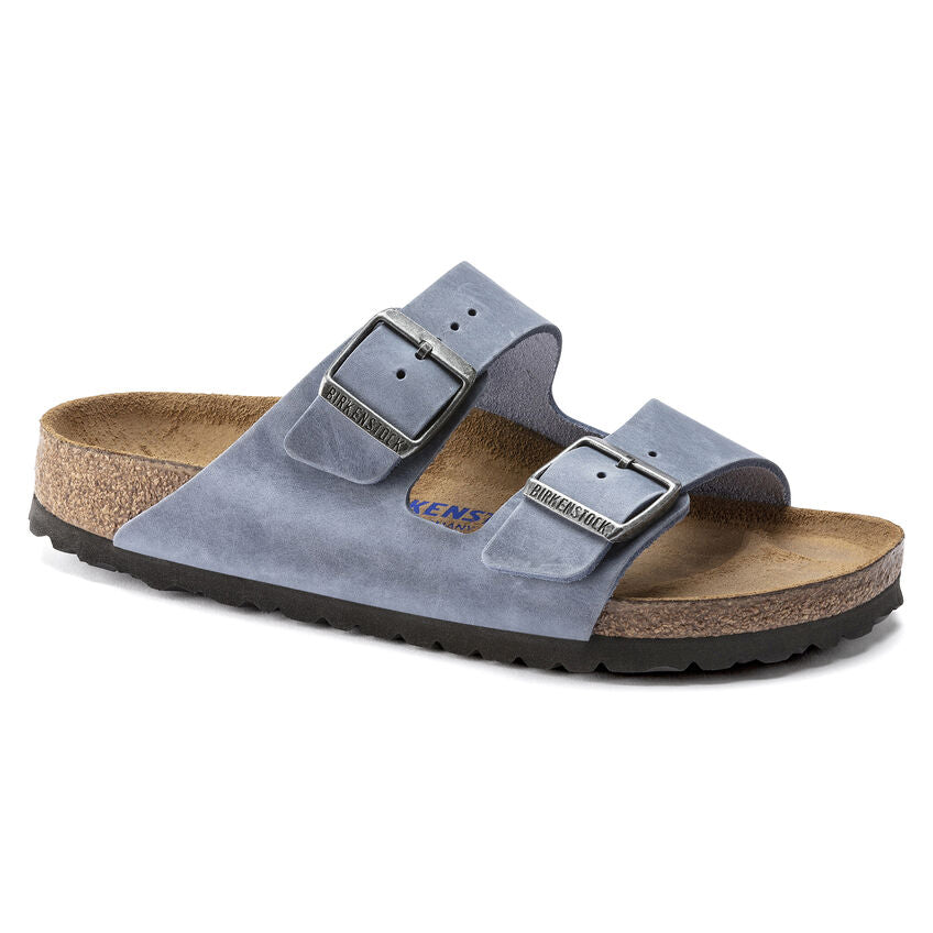 Birkenstock Arizona Dusty Blue - Pelle - Soft Footbed - 1022509 - Calzata Stretta