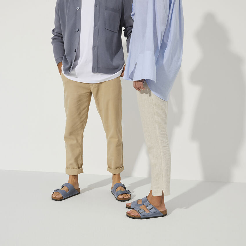 Birkenstock Arizona Dusty Blue - Pelle - Soft Footbed - 1022509 - Calzata Stretta