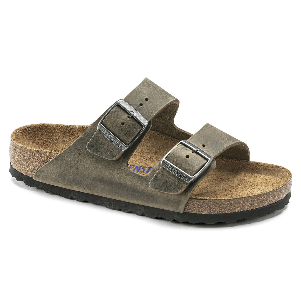 Birkenstock Arizona Faded Khaki - Pelle - Soft Footbed - 1019377 - Calzata Stretta