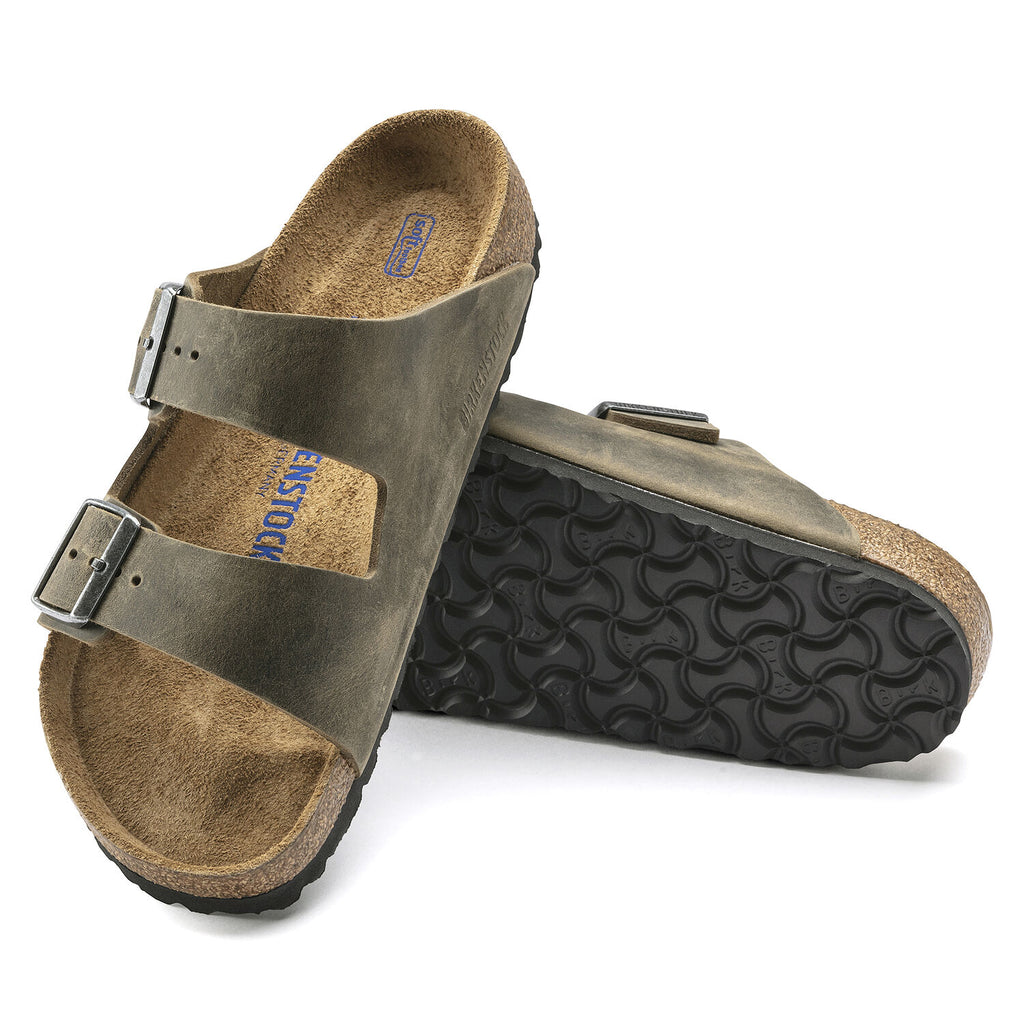 Birkenstock Arizona Faded Khaki - Pelle - Soft Footbed - 1019377 - Calzata Stretta